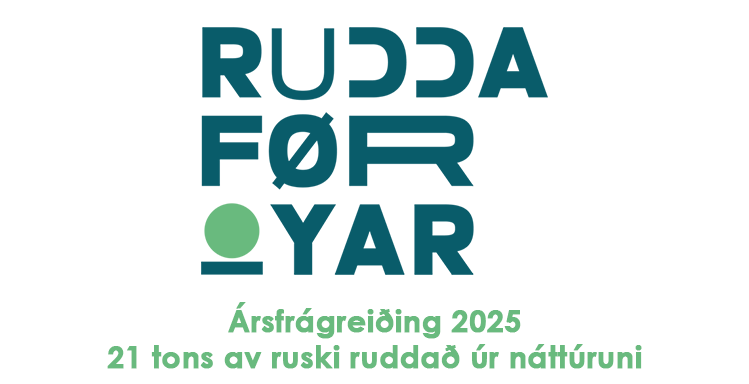 Ársfrágreiðing 2025: 21 tons av ruski ruddað úr náttúruni